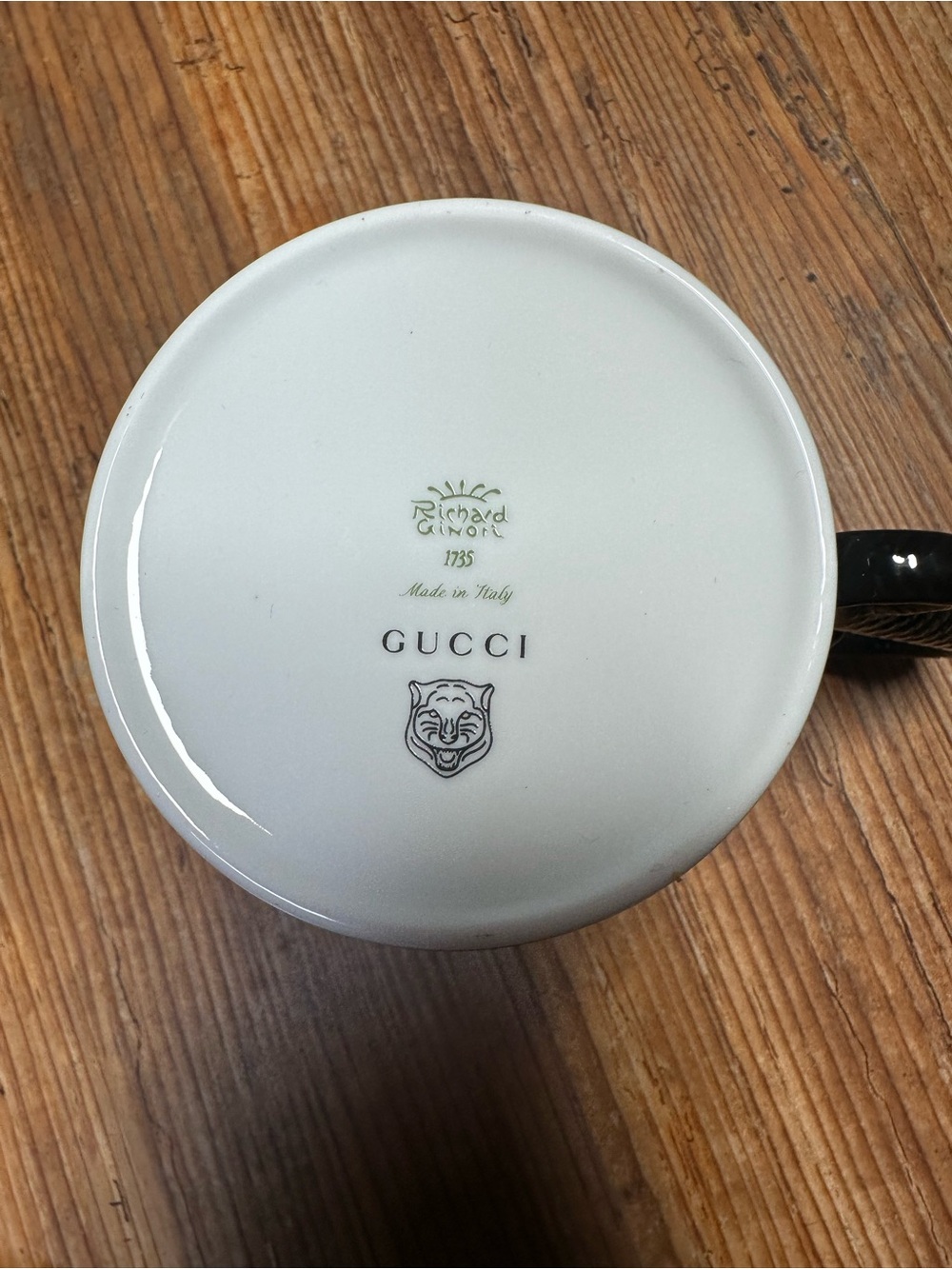 Gucci "Star Eye" White Porcelain Lidded Mug with Black Handle & All-Seeing Eye - Picture 8 of 10